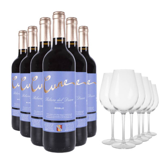 6 Botellas Cune Roble...