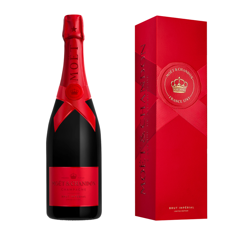 Box 1 bottle Moët & Chandon Imperial Red Edición Limitada 2025