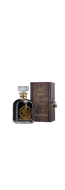 Brandy Monte Cristo 50 años con Estuche de Madera 70 cl.