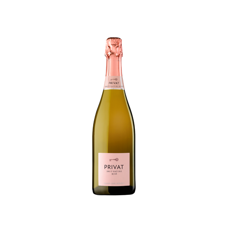 Bottle of Cava Privat Brut Nature Rosé 2023