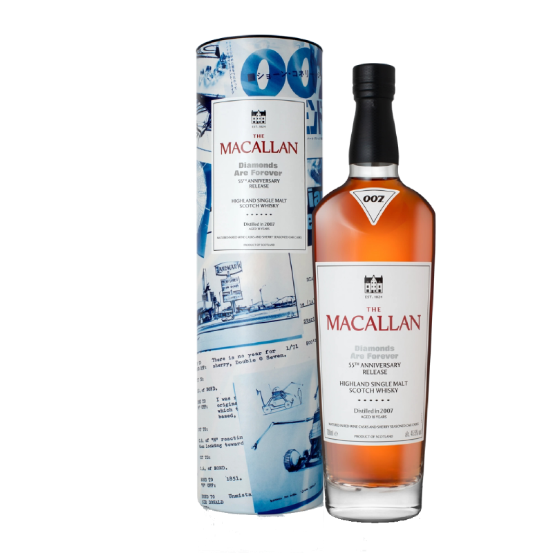 Macallan x James Bond 18 Year Old Diamonds Are Forever Gift 2007