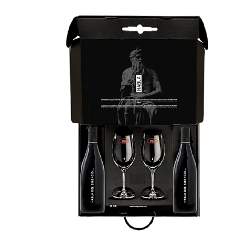 Bottle of 2 bottles Habla del Silencio 2022 + 2 glasses Wine bottles and glasses 2022